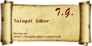 Telegdi Gábor névjegykártya
